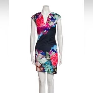 Ted Baker Floral Print Mini Dress